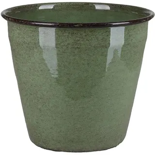 A.H.G. Metall-Topf mit Ablaufstopfen Ø 14,5 cm cm x 13 cm Grün