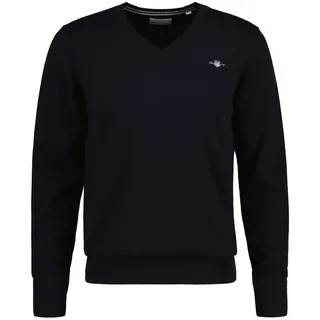 GANT Herren. Classic Cotton V-Neck Pullover, Evening Blue, 5XL EU