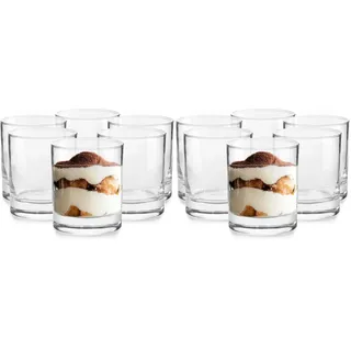 Glasmark KROSNO 1992 Dessertgläser 6er Set 300 ml Aus Glas Eisbecher Gläser Eisschalen Dessertschalen Spülmaschinenfest (Packung mit 2)