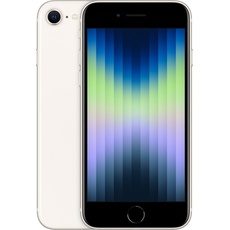 Apple iPhone SE (3rd Gen) (128 GB, Starlight, 4.70", SIM + eSIM, 12 Mpx, 5G), Smartphone, Weiss