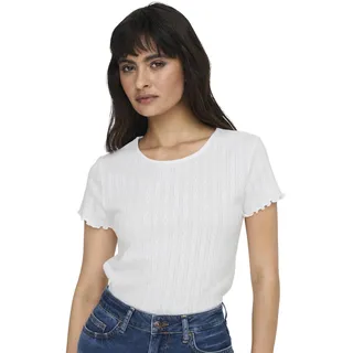 Only Damen Onlcarlotta S/S Top Jrs Noos, Weiß, S