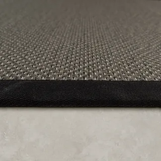 TT Home Flachgewebter In- & Outdoor Teppich Einfarbig Uni Natürlicher Look Braun Modern Größe 80x150 cm - Braun