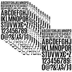 JustYit 12 Blätter Buchstabenaufkleber Klebebuchstaben Schwarz Selbstklebende Buchstaben Nummern Aufkleber für Heimwerkerarbeiten Scrapbook Brief Grußkarte Laptop