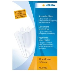 HERMA protective pocket - for 58 x 87 mm - transparent (pack of 25)