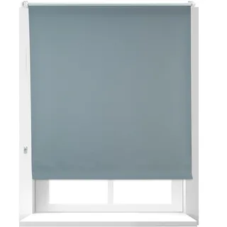 4 x Verdunkelungsrollo, Hitzeschutz, Thermo Rollo Klemmfix, blickdicht, Seitenzugrollo 110x165, Stoff 106 cm, grau - Schwarz