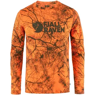 Fjällräven Värmland Wool LS T-Shirt, orange multi camo XXL