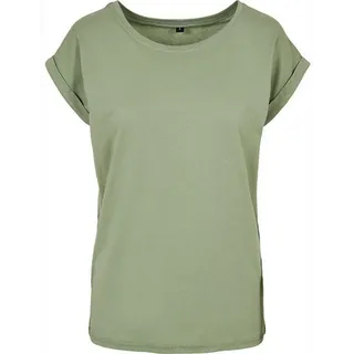 Build Your Brand Damen T-Shirt Ladies Extended Shoulder Tee, lang geschnittenes T-Shirt für Frauen, Baumwolle, Softsalvia, XXL