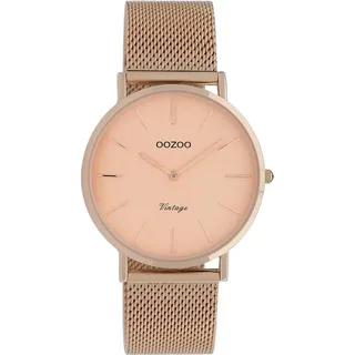 Oozoo Damenuhr Vintage C9922 Metallarmband Rosegold / Rosa 36 mm Meshband - Gold