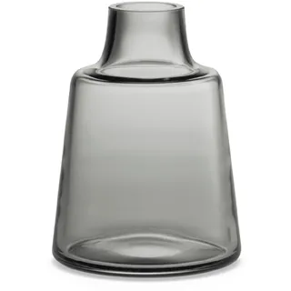 Holmegaard Flora Vase kurzer Hals H12 cm Rauchglas