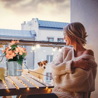 Blumentopf - Zink - Set von 5 - Ø 17 cm - mit Griff - innen - außen - silber - Silber