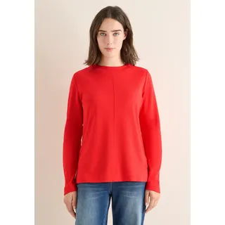 Cecil Funnelneck Shirt in Unifarbe pumkin orange, L