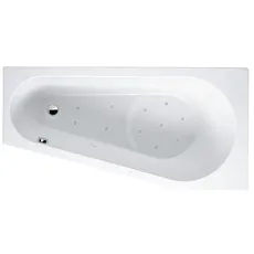 RIHO Delta Eck-Badewanne, mit Air-System, Version links, 1-Sitzer, weiß, B06, Ausführung: 150x75x47,5cm, Nutzinhalt: 100 Liter