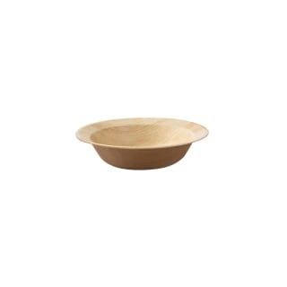 Greenbox Palmware® Teller mit Rand, tief, rund, Runde Einwegteller mit hoher Festigkeit und guter Wärmeisolierung, 1 Packung = 25 Stück, Ø 14 cm