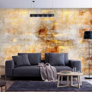 Kunstloft Vliestapete Gold 400/280 cm , Grau, Goldfarben , Textil , 400x1 cm , Tapeten & Wandverkleidungen, Vliestapeten