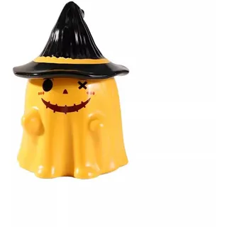 VollfitYYu Halloween Geist Tasse 450ml Keramik Geistertasse mit Deckel und Griff Kreative Kaffeetasse Geisterbecher Lustig Kaffeebecher Geschenkidee für Halloween Weihnachten (Orange)