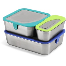Bild von Edelstahl Essensbehälter Lunchbox 3er Set Multi Color, One Size