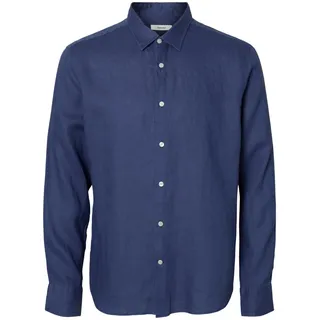 SELECTED HOMME Male Hemd 100% Leinen