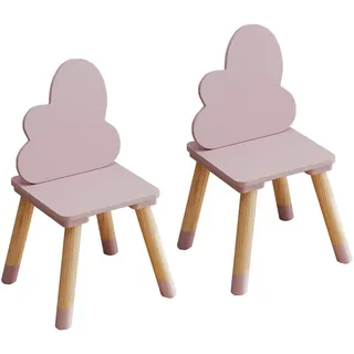Mobili Rebecca Kinderstühle 2er Set Rosa 25/25/50 cm , Pink , Holzwerkstoff , 25x50x25 cm , Babymöbel & Kindermöbel, Babyzimmer, Kindersessel & Kindertische