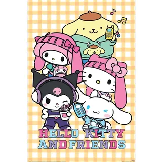 Pyramid International Sanrio (Hello Kitty – Pop) Maxi-Poster, Premium-Wandkunst, 90 x 60 cm, offizielles Lizenzprodukt