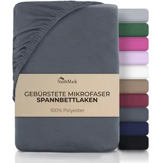 NatureMark Spannbettlaken Mikrofaser 140 x 200 cm grau