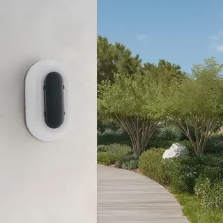 M mimotec - LED Außenleuchte Serena 18W 3CCT 2160lm IP65 Wasserdicht 120° Winkel Modern Grau PC Material ideal für Fassaden und Außen