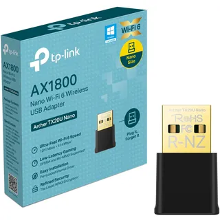 TP-Link Archer TX20U Nano Wi-Fi 6 Wireless USB Adapter, Nano Größe, WPA3, MU-MIMO, nur Kompatibel mit Windows 11/10