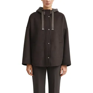COMMA Cape-Jacke aus Doubleface mit Nylon-Kapuze