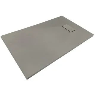 Neuesbad Duschtasse , Grau , Kunststoff , 100x80x2.6 cm , Antirutschbeschichtung , Badezimmer, Baden & Duschen, Duschtasse