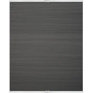 Lichtblick Thermo-Plissee Verdunklung Wabe ohne Bohren Grau 55 cm x 130 cm (B x L)