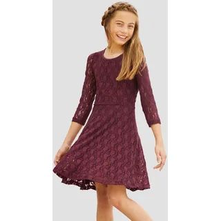 KIDSWORLD Jerseykleid »- Spitzenkleid« festliche Anlässe, knielang, aus Spitze und Jersey, 3/4-Ärmel, rot