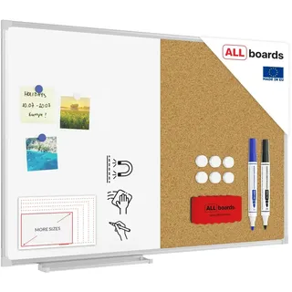 ALLboards Whiteboard-Pinnwand 90,0 x 60,0 cm Textil weiß