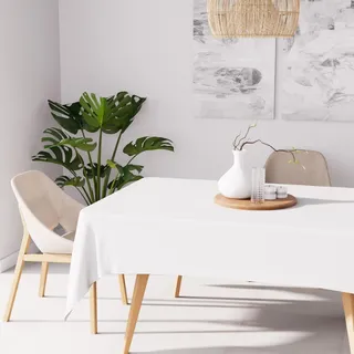 Soleil d'ocre Nappeln, Polyester, Weiß, 140 x 200 cm