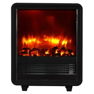 Elektro-Kaminofen BALDERIA George – Heizung bis 2000 W, schwarz - Schwarz