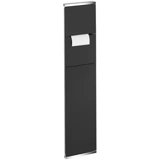 KEUCO PLAN Integral Modul WC 1, Papierrollenhalter, Anschlag rechts, 44964013702, Farbe: verchromt / schwarz matt