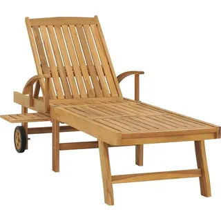 vidaXL Sonnenliege Massivholz Teak - Braun