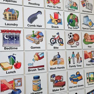SchKIDules Visual Schedules Activity Magnet Combo Pack: 72 pc Home Collection Plus 19 pc Headings Sheet by SchKIDules Visual Schedules