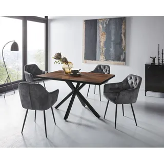 Hela Essgruppe »CLEO Tischgruppe Bestseller«, (Set, 5 tlg., 1 Tisch / 4 Stühle), Schalenstühle Tisch Wohnzimmer Esszimmer,