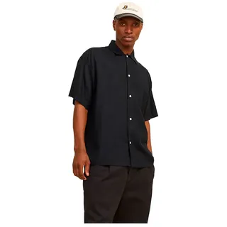 Jack & Jones Faro Linen Oversized Kurzarmhemd - Black - XS