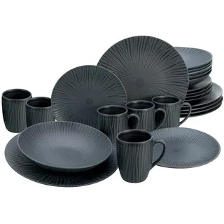 CreaTable Kombiservice 24-tlg. schwarz/unifarben