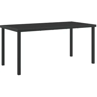 vidaXL Gartentisch 160 x 80 x 73 cm Schwarz
