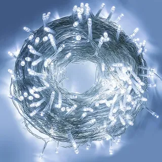 BLOOMWIN Lichterkette Weihnachtsbaum 50m 300LEDs IP44, Kaltweiß