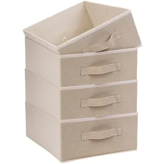 OVAKIA Aufbewahrungsboxen Stoff Groß Schubladen Organizer für Kleidung