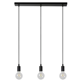 Lucide Pendelleuchte 08408/03/30, 3-flammig, höhenverstellbar, L.75 x B.8 cm - Schwarz