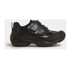 Boys M&S Collection Kids' Leather FreshfeetTM School Shoes (8 Small - 2 Large) - Black, Black - 8 S-STD