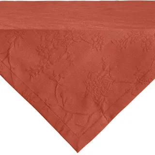 Erwin Müller Tischwäsche, Mitteldecke, Tischdecke mit Jaquardmuster, Serie Arnsberg Terra Größe 80x80 cm - Robustes Gewebe ist bügelleicht und Lange haltbar, mit hochwertigem Kuvertsaum