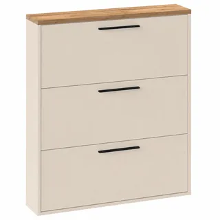Schildmeyer Saga 99,5 x 120,9 x 19,55 cm 3 Klappen / cremebeige/Eiche Landhaus