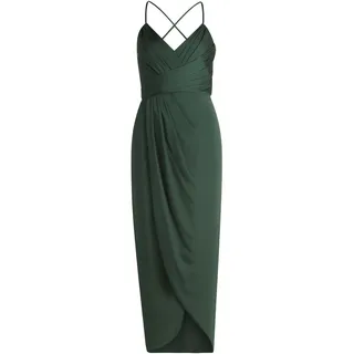 Abendkleid VERA MONT "Abendkleid mit Raffung", Damen, Gr. 38, EURO, grün (evening grün), Obermaterial: 100% Polyester PES., Kleider Abendkleid
