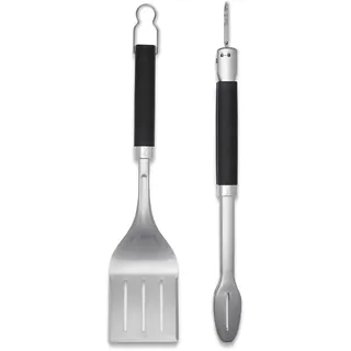Weber Grillbesteck-Set 46 cm Edelstahl Schwarz