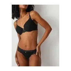 Womens Rosie Lounge-Brazilian-Slips mit Rippenmuster und Spitze - Black, Black, 16