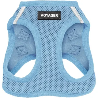 Best Pet Supplies Voyager Step-In Air Hundegeschirr by Best Pet Supplies - All Weather Mesh Step in Vest Harness für kleine und mittlere Hunde, Babyblau, size S - Brust 37-40 cm